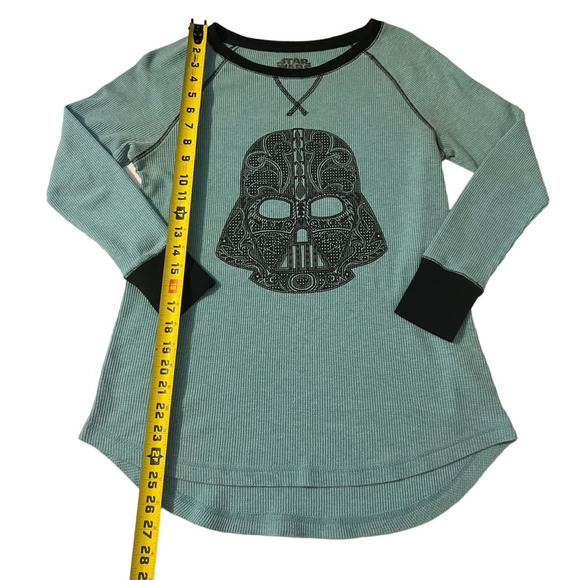 Star Wars Darth Vader Womens Thermal Long Sleeve Sleep Shirt Cotton Blend Size S - Picture 6 of 13